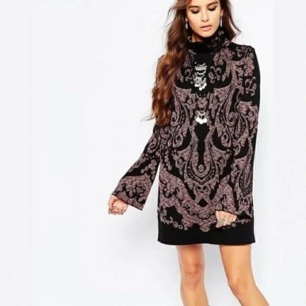 Free People sweater mock neck dress
